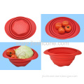 Kitchen Tools Silicone Folded Bowl With Holes On Bottom For Wash 